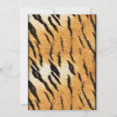 Party Birthday Tiger Animal Gold Einladung (Rückseite)