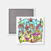 Party bis 50. Geburtstag Geschenke Magnet (Vorderseite/Rückseite)