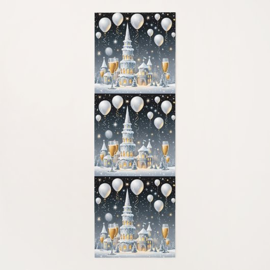 Party bis der Ball fällt! Yogamatte (Rückseite)