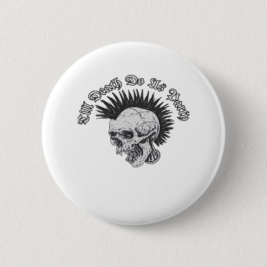 Party, bis der Tod uns scheidet Halloween Button (Vorderseite)