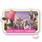 Party 'bis die Kühe kommen Zuhause Aufkleber (Vorderseite)