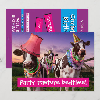 Party 'bis die Kühe kommen Zuhause Einladung