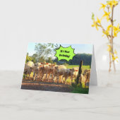 Party bis die Kühe kommen Zuhause Geburtstag Karte (Gelbe Blume)