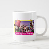 Party 'bis die Kühe kommen Zuhause Jumbo-Tasse (Rechts)