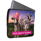 Party 'bis die Kühe kommen Zuhause Laptopschutzhülle (Vorne Rechts)