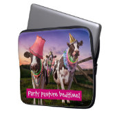 Party 'bis die Kühe kommen Zuhause Laptopschutzhülle (Vorderseite Links)