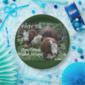 Party bis die Kühe kommen Zuhause-Papierplatte Pappteller (Party)