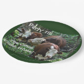 Party bis die Kühe kommen Zuhause-Papierplatte Pappteller (Schrägansicht)