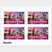 Party 'bis die Kühe kommen Zuhause Rechteckiger Aufkleber (Blatt)