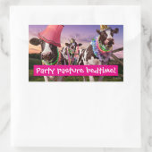 Party 'bis die Kühe kommen Zuhause Rechteckiger Aufkleber (Tasche)