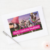 Party 'bis die Kühe kommen Zuhause Rechteckiger Aufkleber (Umschlag)