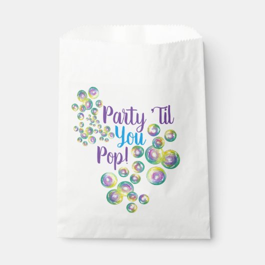 Party, bis du Pop bläst Blasen eilig Geschenktütchen (Vorderseite)
