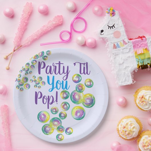 Party, bis du Pop bläst Blasen eilig Pappteller (Party)