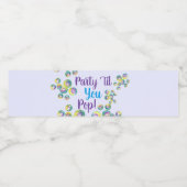 Party, bis du Pop bläst Blasen eilig Wasserflaschenetikett (Einzelnes Label)