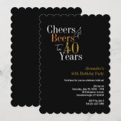 Party bis zu 40 Jahre Einladung (Vorne/Hinten)