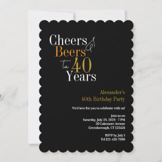 Party bis zu 40 Jahre Einladung