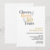 Party bis zu 40 Jahren Einladung (Vorne/Hinten)