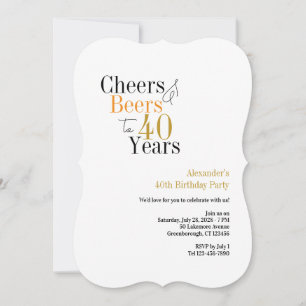 Party bis zu 40 Jahren minimal Einladung
