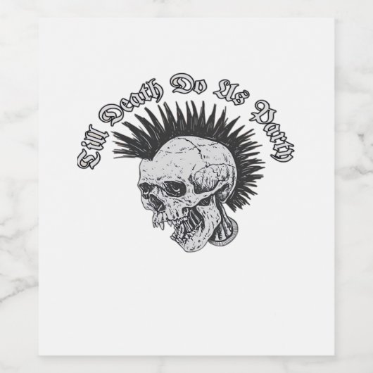 Party bis zum Tod tun uns Party Halloween Weinetikett (Einzelnes Label)