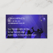 Party-blauer Spiegel-Mietball Visitenkarte (Rückseite)