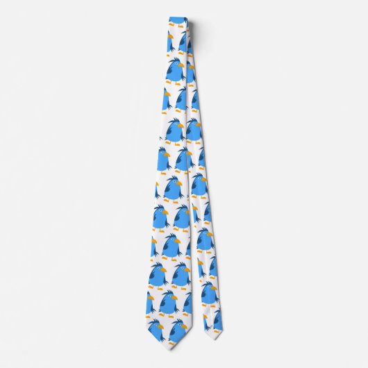Party Blauer Vögel Krawatte (Vorderseite)