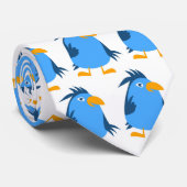 Party Blauer Vögel Krawatte (Gerollt)