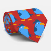 Party Blauer Vögel Krawatte (Gerollt)
