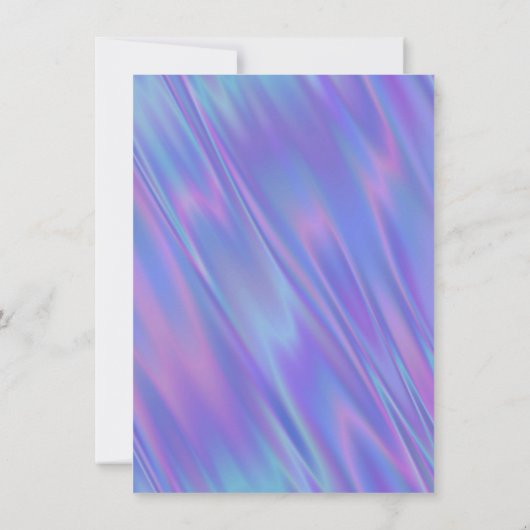 Party | Blaurosa Er oder sie Gedicht Einladung (Rückseite)