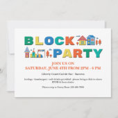 Party-Blockfarben Einladung (Vorderseite)