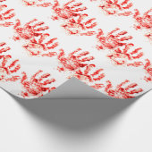 Party Bloody Handprint Design Halloween Geschenkpapier (Ecke)