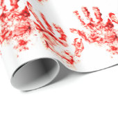Party Bloody Handprint Design Halloween Geschenkpapier (Rolleneckpunkt)