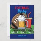 Party Blue Einladung (Vorderseite)