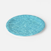 Party Blue Water Swimmingpool Blanche Vorlage Pappteller (Schrägansicht)