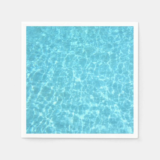 Party Blue Water Swimmingpool Blank Template Paper Serviette (Vorderseite)