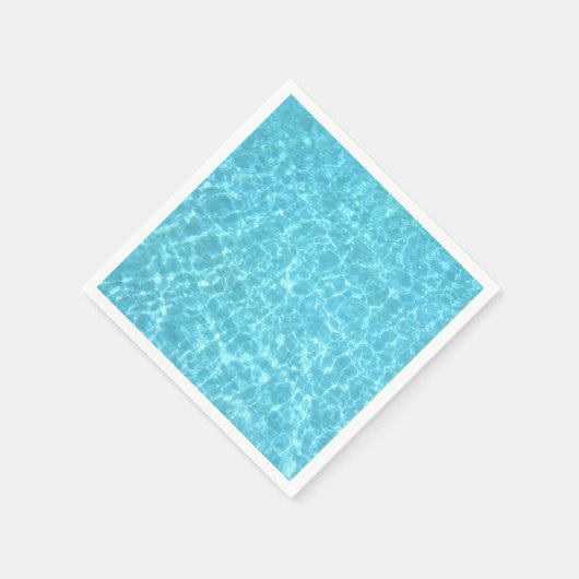 Party Blue Water Swimmingpool Blank Template Paper Serviette (Ecke)
