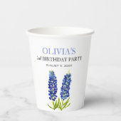 Party Bluebonnets Blume Baby Girl Pappbecher (Vorderseite)
