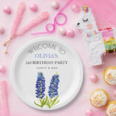 Party Bluebonnets Blume Baby Girl Pappteller (Party)