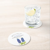 Party Bluebonnets Blume Baby Girl Runder Pappuntersetzer (Vor Ort)