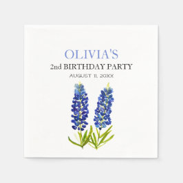 Party Bluebonnets Blume Baby Girl Serviette