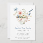 Party "Blumenostertee" Einladung (Vorderseite)
