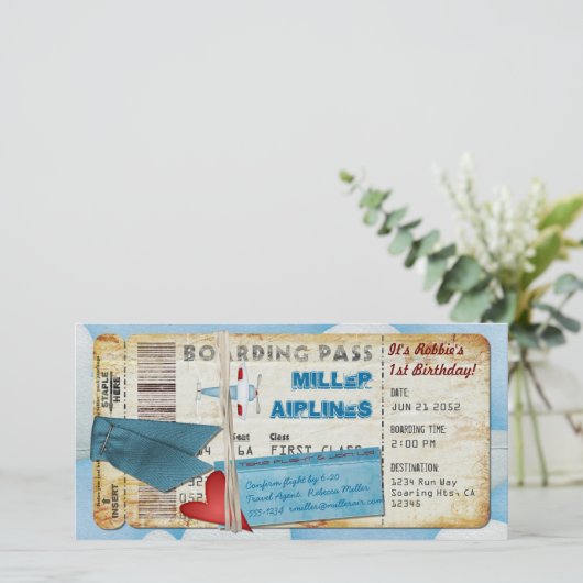 Party Boarding Pass (Stehend Vorderseite)