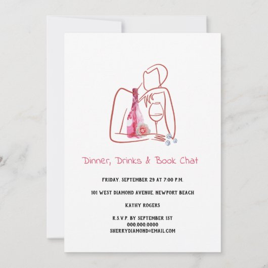 Party Book Club Einladung (Rückseite)