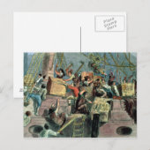 Party Boston Tea, 16. Dezember 1773 Postkarte (Vorne/Hinten)