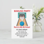 Party Bowling Einladung (Stehend Vorderseite)