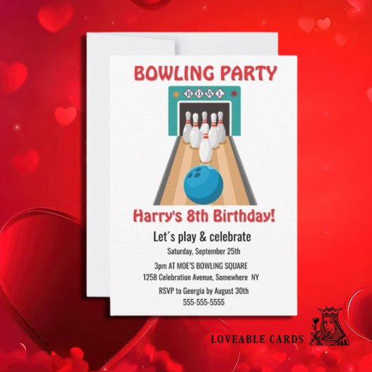 Party Bowling Einladung