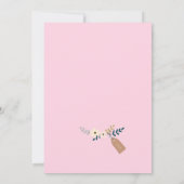 Party Bridal Dusche mit High Tee Einladung Rosa Fa (Rückseite)