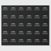 Party Bride to be Modern Typografy Bride Geschenkpapier (Flach)