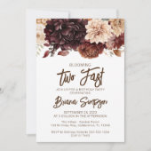 Party Brown Beige Blume Blumenstrauß Einladung (Vorderseite)