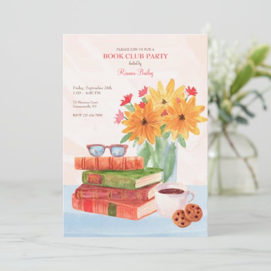 Party buchen einladung (Stehend Vorderseite)