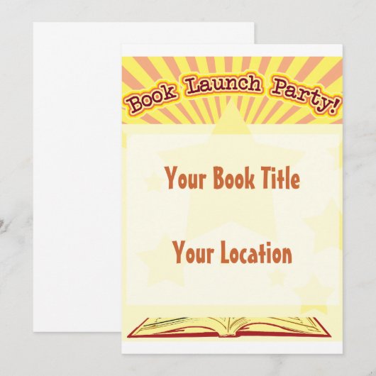 Party "Buchen" Einladung (Vorne/Hinten)